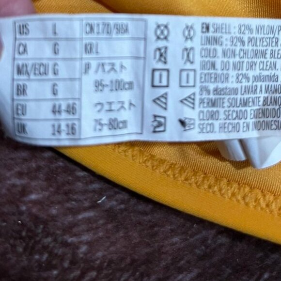 Forever 21 Smooth Orange Scoop Neck Bikini Swim Top Women’s Size Large - Picture 8 of 9